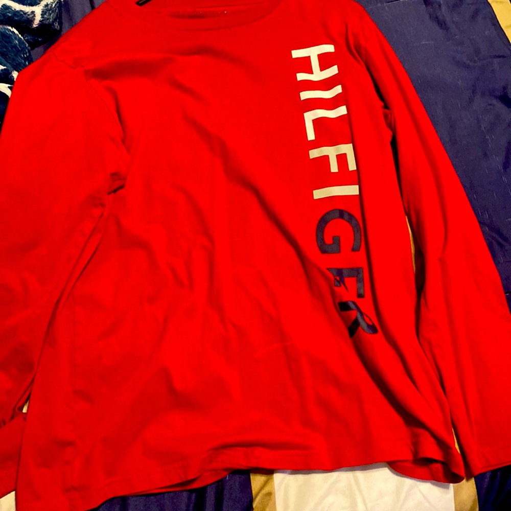 red youth xtra large long sleeve shirt
